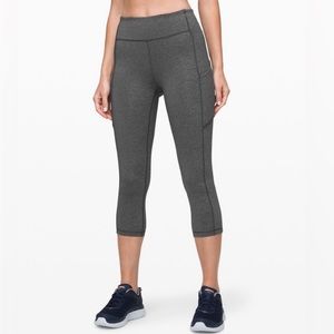 Lululemon Speed Up Crop 21"‎ Grey Running Pants size 8